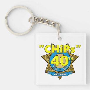 Porte-clés Porte - clé d'anniversaire de puces quarantième