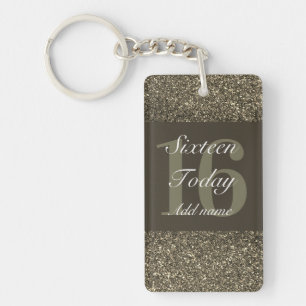 Porte-clés Porte - clé d'anniversaire glamour personnalisé 16