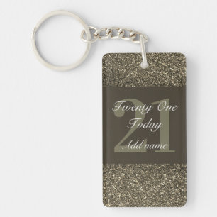 Porte-clés Porte - clé d'anniversaire glamour personnalisé 21