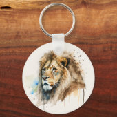 Porte-clés Porte - clé d'aquarelle de Lion Majestic (Recto)