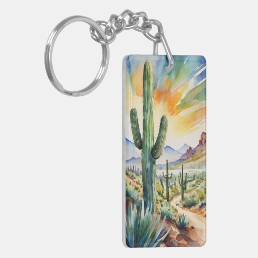 Porte-clés Porte - clé d'aquarelle Saguaro (Devant gauche)