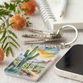 Porte-clés Porte - clé d'aquarelle Saguaro (Devant droit)