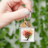 Porte-clés Porte - clé d'arbre de coeur (main)