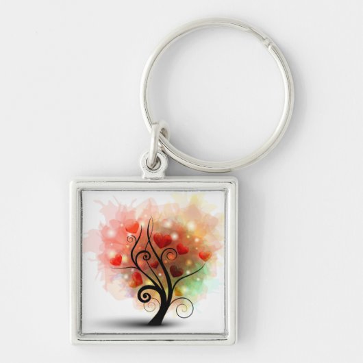 Porte-clés Porte - clé d'arbre de coeur (Devant)