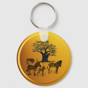 Porte-clés Porte - clé d'arbre de zèbre et de baobab
