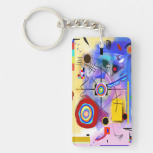 Porte-clés Porte - clé d'art Abstrait inspiré de Kandinsky