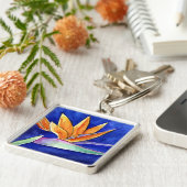 Porte-clés Porte - clé d'art de la peinture à fleurs Bird of (Côté)