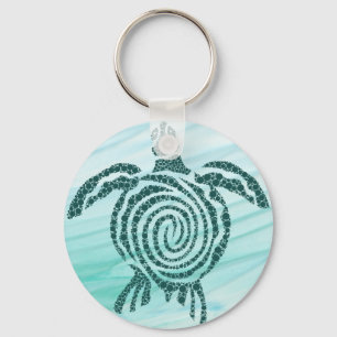 Porte-clés Porte - clé d'art de la tortue marine (Sauvez les
