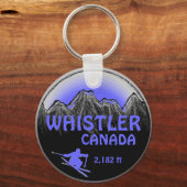 Porte-clés Porte - clé d'art de ski bleu violet Whistler Cana (Front)