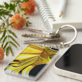 Porte-clés Porte - clé d'art du lys doré jaune (Devant droit)