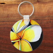 Porte-clés Porte - clé d'art floral Frangipani (Recto)