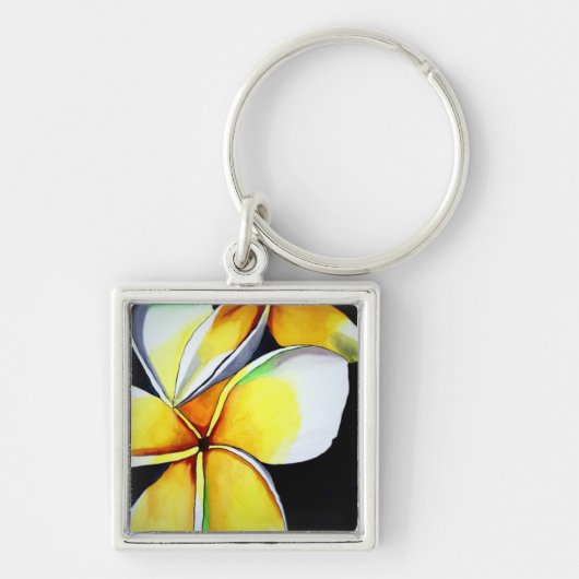 Porte-clés Porte - clé d'art floral Frangipani (Devant)