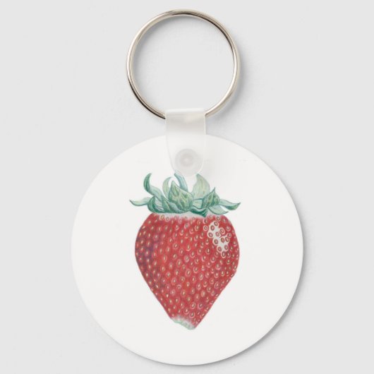 Porte-clés Porte - clé d'art fraise (Recto)
