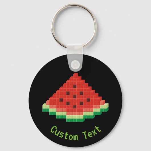 Porte-clés Porte - clé d'art Pixel de pastèque (Recto)