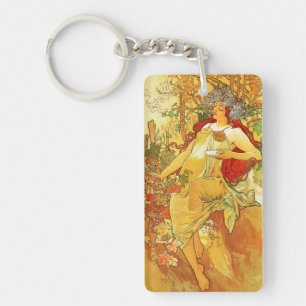 Porte-clés Porte - clé d'automne d'Alphonse Mucha