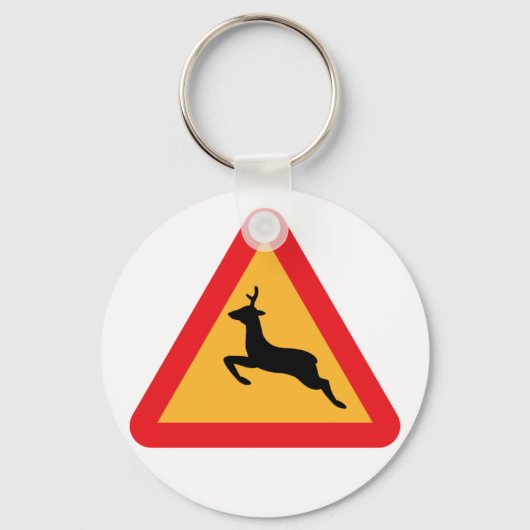 Porte-clés Porte - clé d'avertissement de cerfs (Recto)