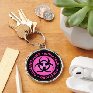 Porte-clés Porte - clé d'avertissement pour risque biologique