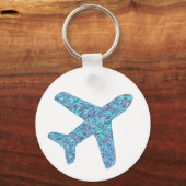 Porte-clés porte - clé d'avion "Né pour voler" (Recto)