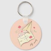 Porte-clés Porte - clé d'avion papier | Éloigner (Recto)