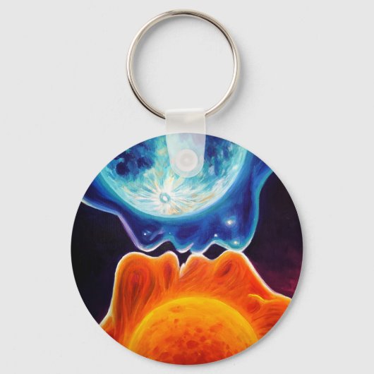 Porte-clés Porte - clé de baiser soleil et lune (Recto)