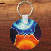 Porte-clés Porte - clé de baiser soleil et lune (Recto)