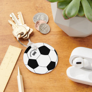 Porte-clés Porte - clé de balle de football et de football av