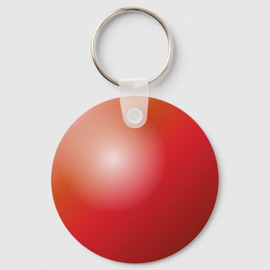 Porte-clés porte - clé de balle rouge 3D (Recto)