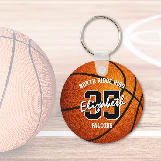 Porte-clés porte - clé de basket-ball de garçon de fille avec