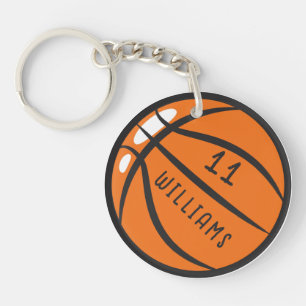 Porte-clés Porte - clé de basket-ball personnalisé   nom et n