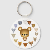 Porte-clés Porte - clé de Bébés de l'ours caricature mignonne (Recto)