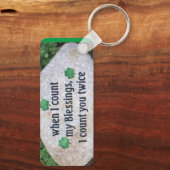Porte-clés porte - clé de bénédiction mariage irlandais perso (Verso)