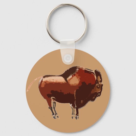 Porte-clés Porte - clé de bison peint (Recto)