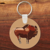 Porte-clés Porte - clé de bison peint (Recto)