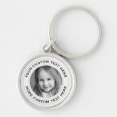 Porte-clés Porte - clé de bordure blanche en texte blanc (Devant)