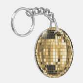 Porte-clés Porte - clé de boule de disco d'or de partie (Devant gauche)