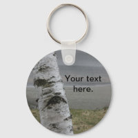 Porte - clé de bouleau blanc personnalisable