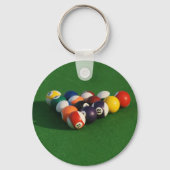 Porte-clés Porte - clé de boules de pool en rack (Recto)