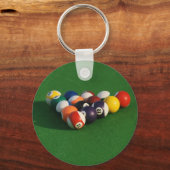 Porte-clés Porte - clé de boules de pool en rack (Recto)