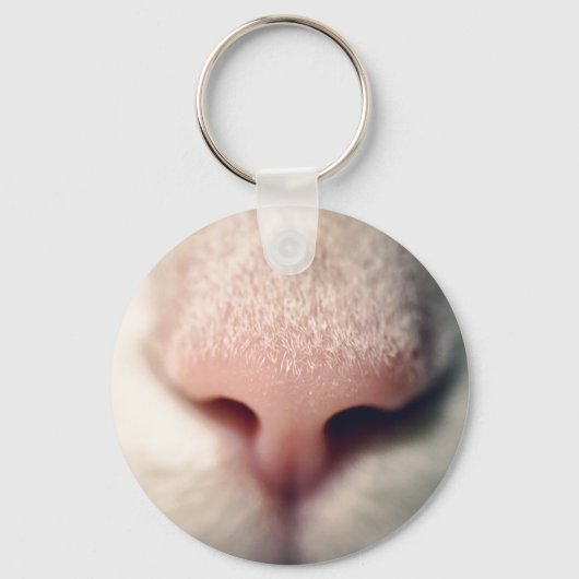 Porte-clés Porte - clé de bouton blanc foncé Kitty (Recto)