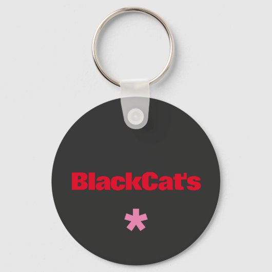 Porte-clés Porte - clé de bouton * de chat noir (Recto)
