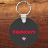 Porte-clés Porte - clé de bouton * de chat noir (Recto)