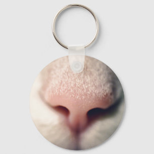 Porte-clés Porte - clé de bouton de Kitty blanc neige