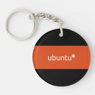 Porte-clés Porte - clé de bouton de logo d'Ubuntu