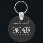 Porte-clés Porte - clé de bouton personnalisé simple de l'ing<br><div class="desc">Customisez ce design simple pour votre ingénieur favori ♥</div>