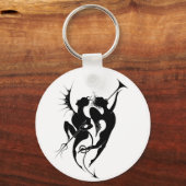 Porte-clés Porte - clé de boutons Angel et Devil Silhouette (Recto)