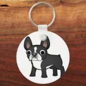 Porte-clés porte - clé de bulldog français (Recto)