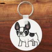 Porte-clés porte - clé de bulldog français (Recto)
