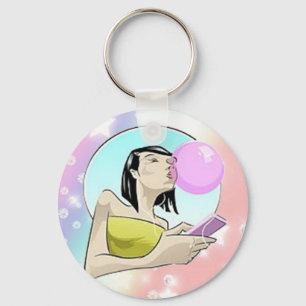 Porte-clés Porte - clé de bulles et d'étoiles