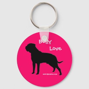 Porte-clés Porte - clé de bullmastiff d'amour de despote