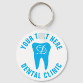 Porte-clés Porte - clé de bureau dentaire avec logo de dent c (Recto)